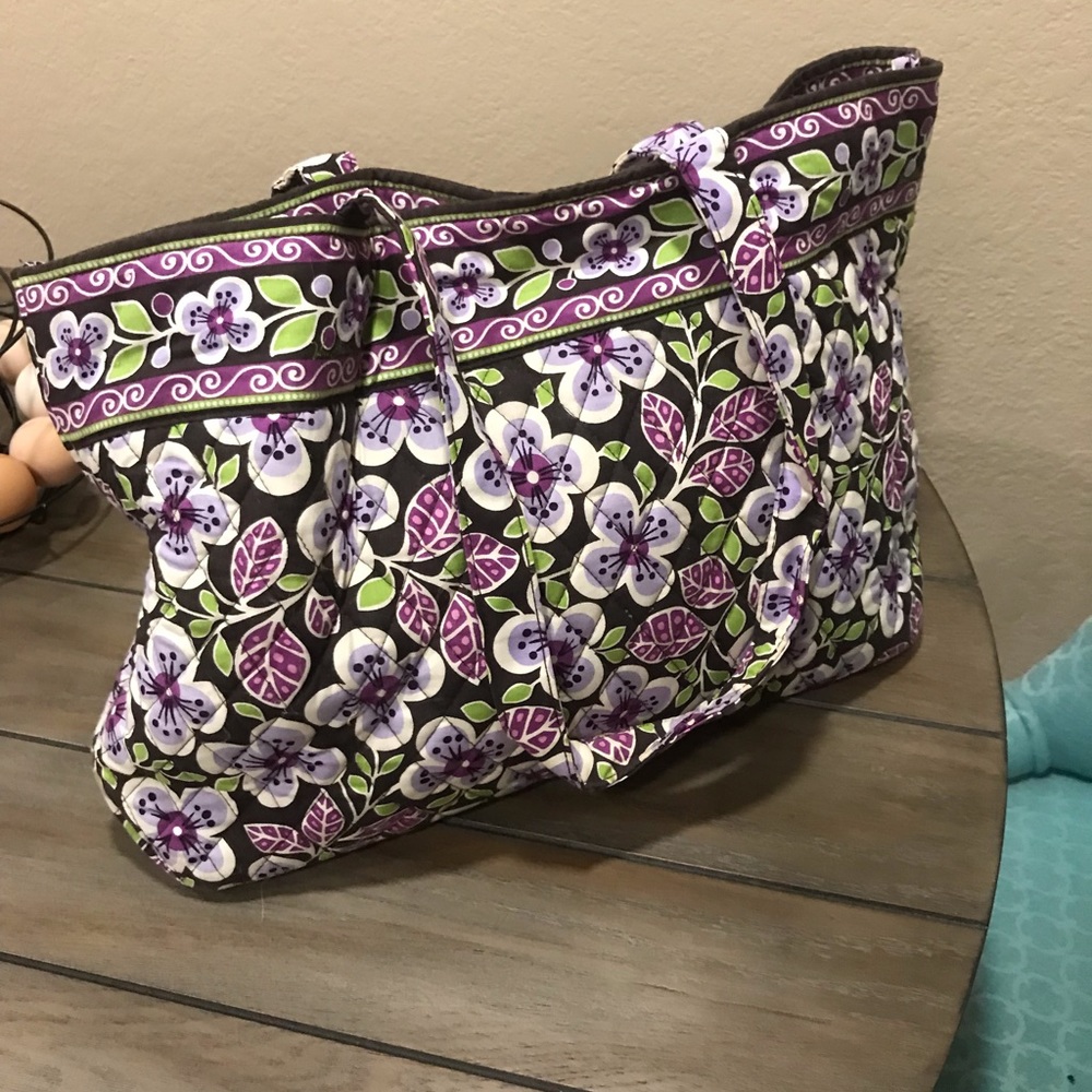RETIRED Vera Bradley plum petals tote